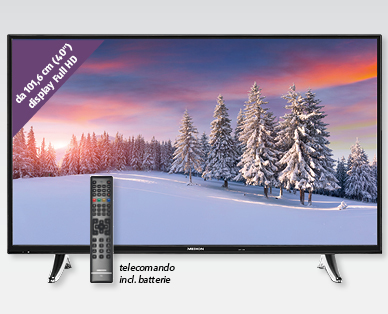 Smart TV da 101,6 cm (40") con tecnologia LED-backlight MEDION(R) LIFE(R) P16095 (MD 31052)