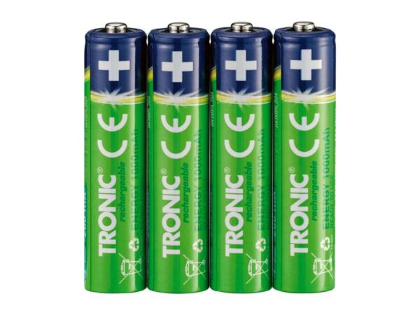 Tronic AAA NiMH Rechargeable Batteries - 4 Pack