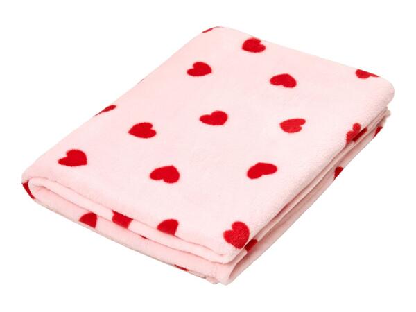 Livarno Home Pink Blanket With Hearts