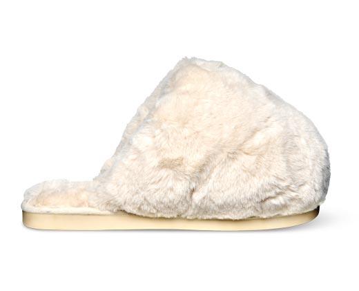 Serra Ladies Oversized Faux Fur Slippers