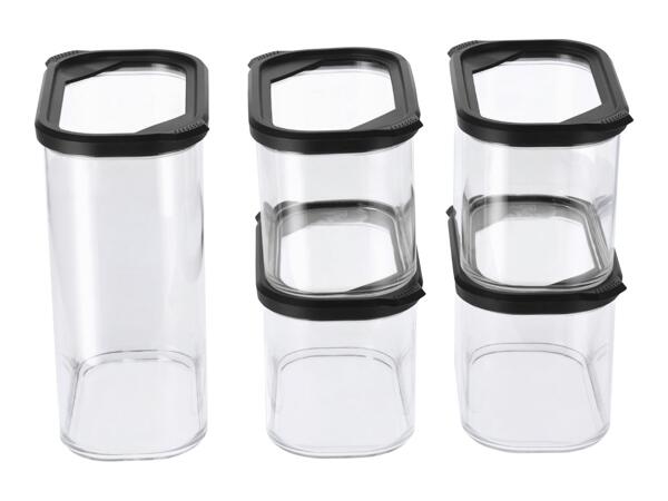 Silvercrest Black Food Storage Containers - 5 Pack