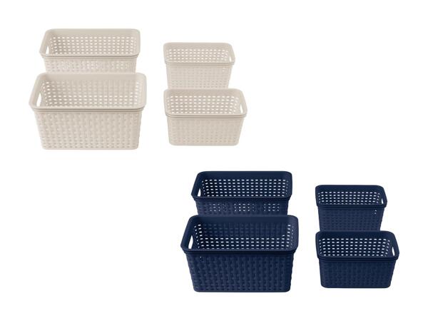 Corbeilles de rangement, set de 4