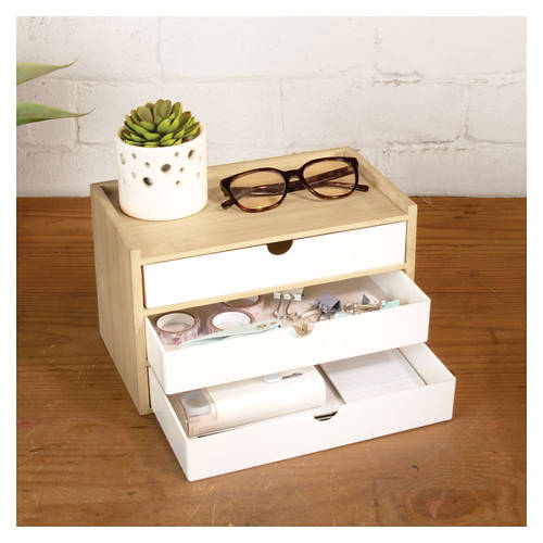 3 Drawer Bamboo Organizer