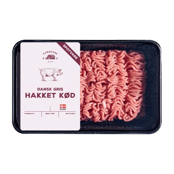 Hakket kød af dansk gris