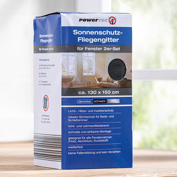 Sonnenschutz-Fliegengitter 2er-Set