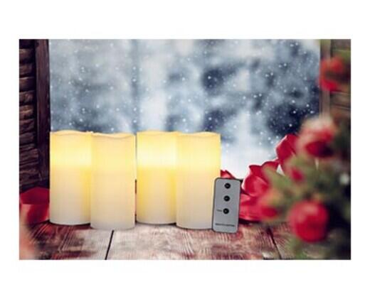Merry Moments 
 4-Piece Flameless LED Candle Set