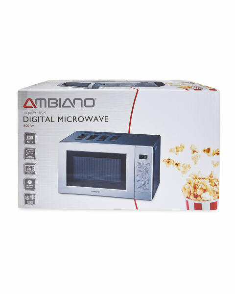 Ambiano Black/Silver Microwave 800W