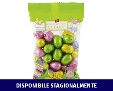 CHOCOLATERIE LA COUR 
 OVETTI DI CIOCCOLATO SVIZZERI