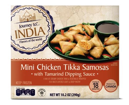Journey To... 
 Chicken Tikka or Vegetable Samosas