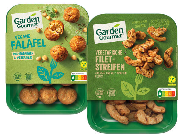 Vegetarische Gemüsebällchen/ Filet-Streifen/Falafel/Schnitzel