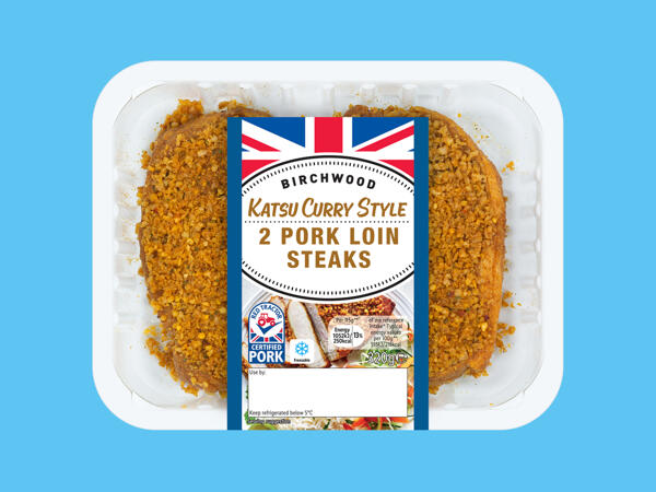 Birchwood 2 Katsu Curry Style British Pork Loin Steaks