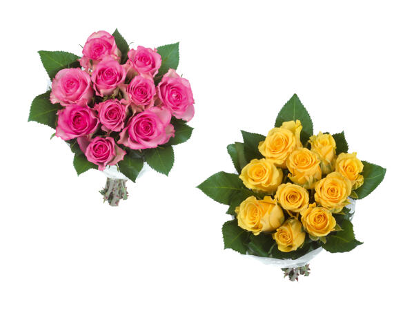 Bouquet de roses et d'alstrœmères de longue durée