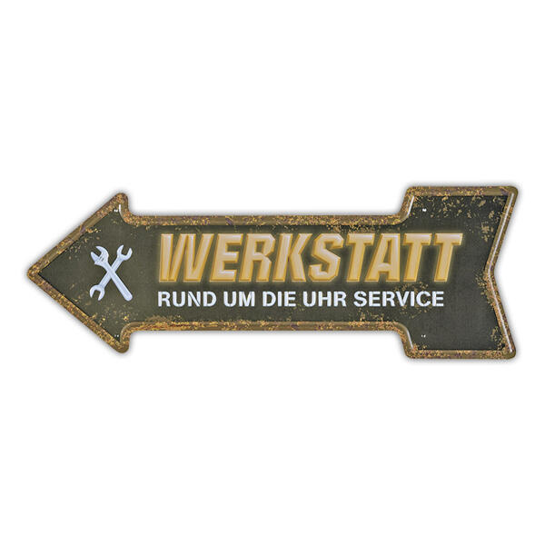 Retro-Metall-/ Holzschilder
