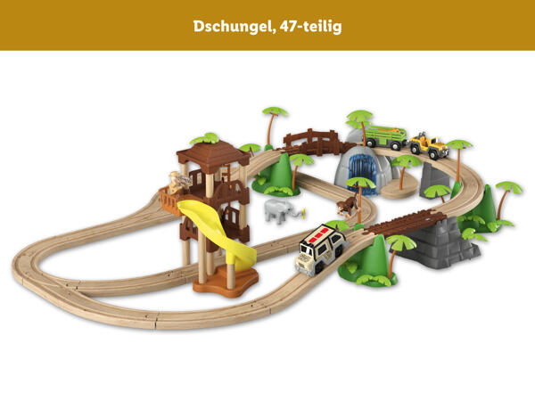 Holzeisenbahn-Set