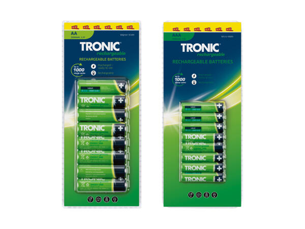 TRONIC(R) Genopladeligt batteri 8-pak
