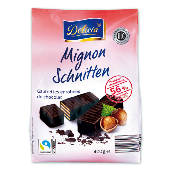 Mignon-/ Kakaocreme Schnitten