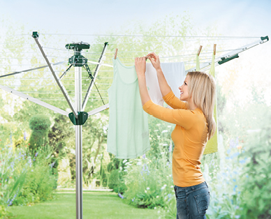 Stendibiancheria a ombrello con custodia automatica GARDENLINE(R)