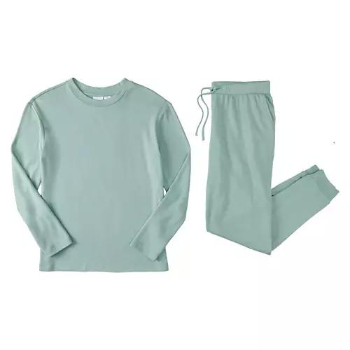 Ladies Ultra Cozy Lounge Set - Green, M