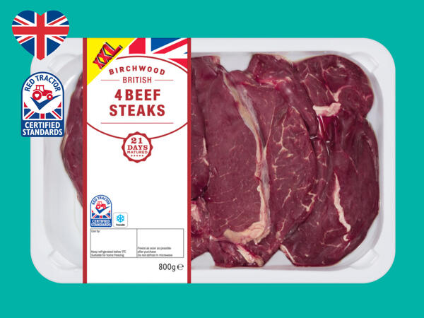 Birchwood 4 British Beef Steaks