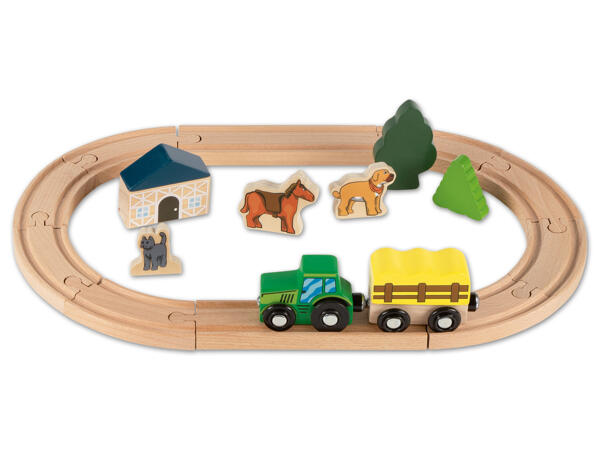 Holz Bahn-Set, 18-teilig