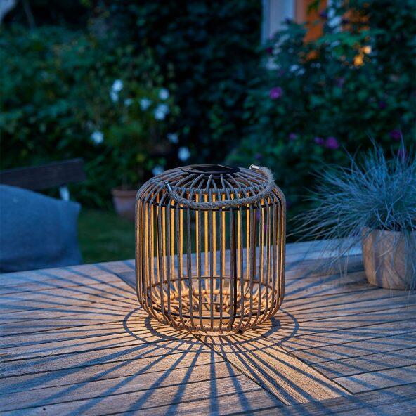 CASALUX(R) 				Geflochtene Laterne mit Solarenergie