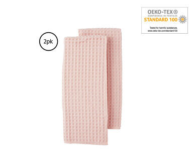 Waffle Microfibre Tea Towel 2pk