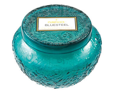 Glass Embossed Candle 400g