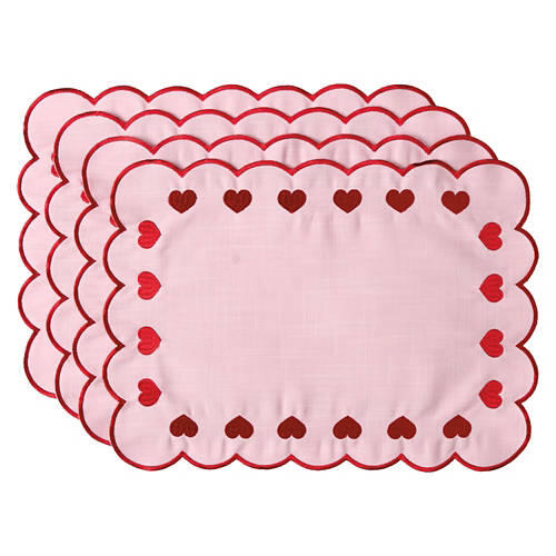 4 Pack Placemat Set - Scalloped