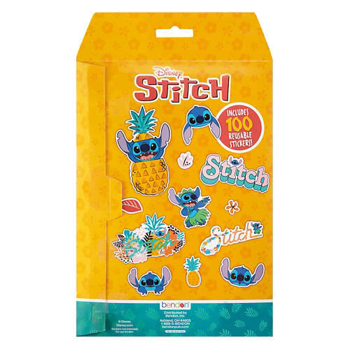 100 Reusable Vinyl Stickers - Stitch