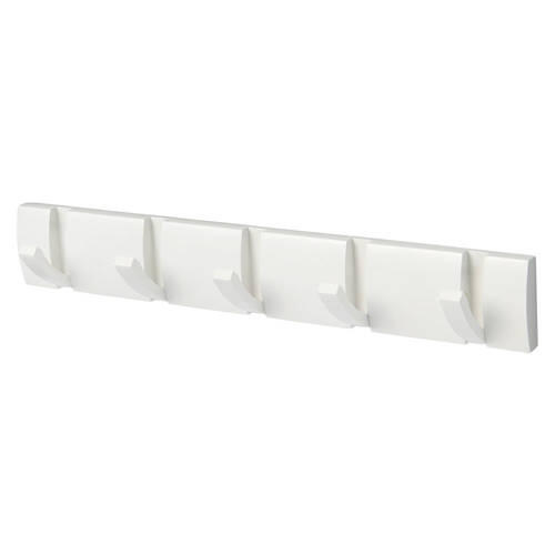 Bamboo Retractable Hook Bar, White