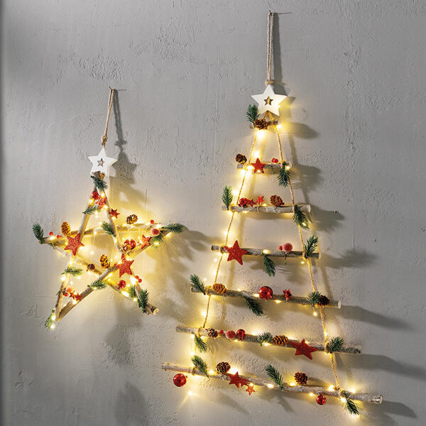 Dekorierte Wand-Weihnachts-Deko