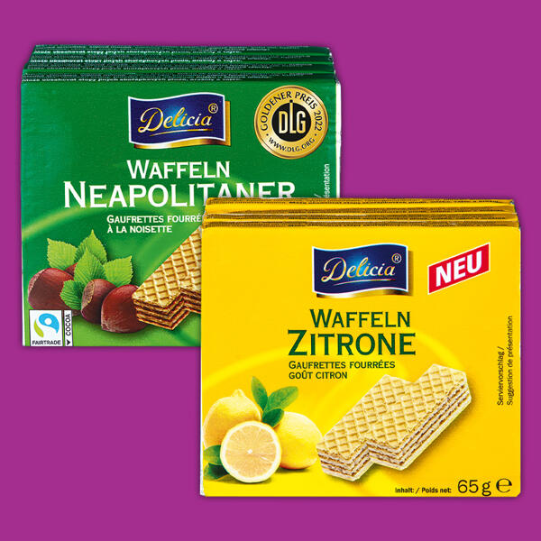 Waffeln gefüllt