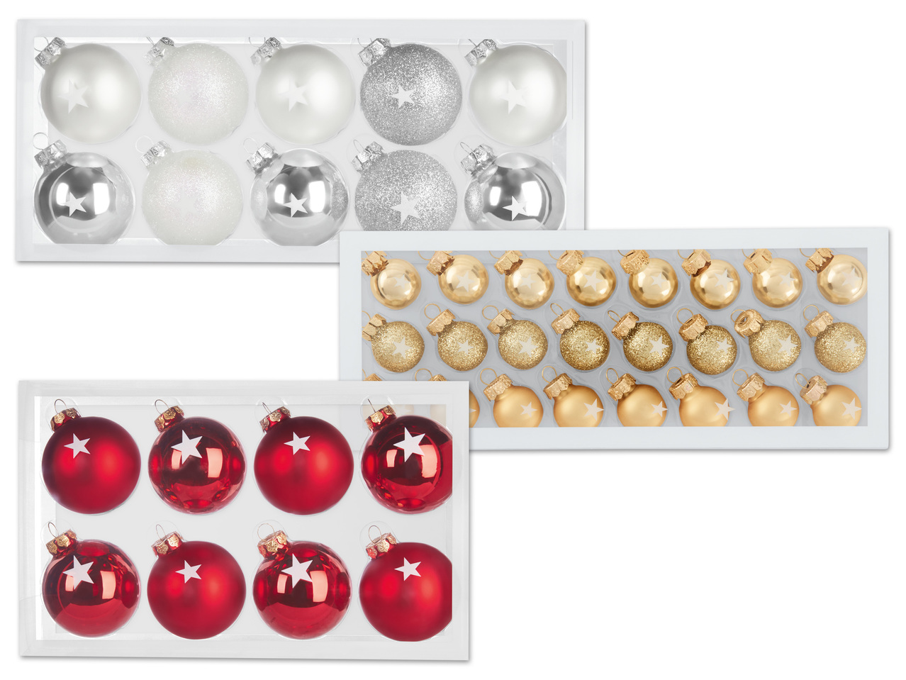 MELINERA(R) Glas-Christbaumkugeln