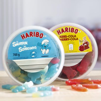 Bonbons schtroumpfs ou cola-cerise