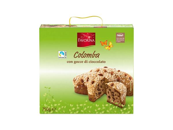 Colomba with chocolate drops