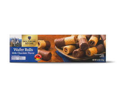 Deutsche Küche Dark or Milk Chocolate Wafer Rolls
