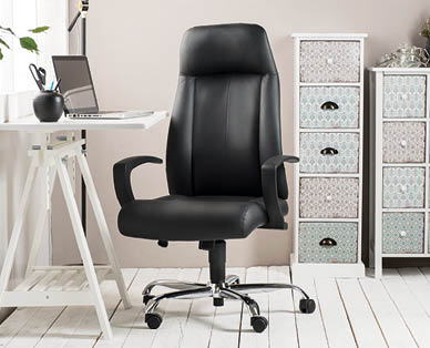Fauteuil de direction en cuir premium LIVING STYLE