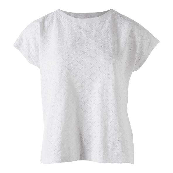UP2Fashion(R) T-shirt à broderie anglaise