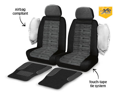 Front Seat Covers with Floor Mats