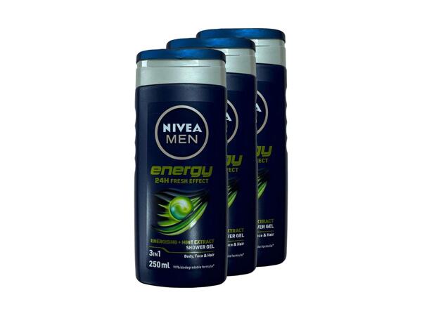 Gel douche Energy for Men Nivea, set de 3