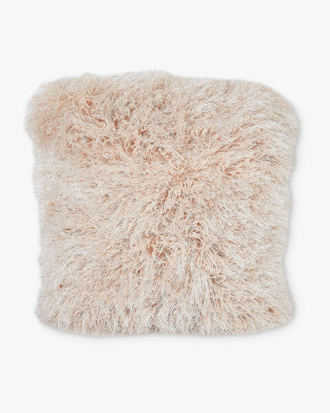 Shaggy Sparkle Cushion Pink