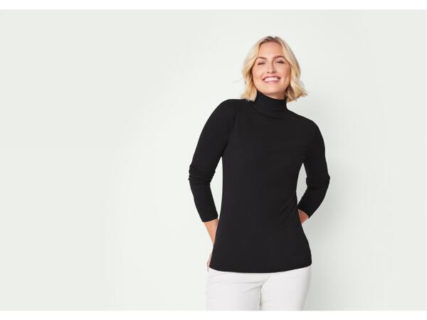 Ladies' Ribbed Roll-Neck Tops