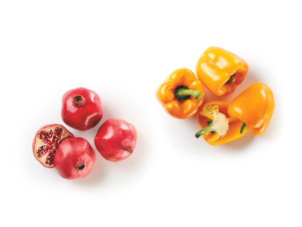 Yellow and red Peppers
