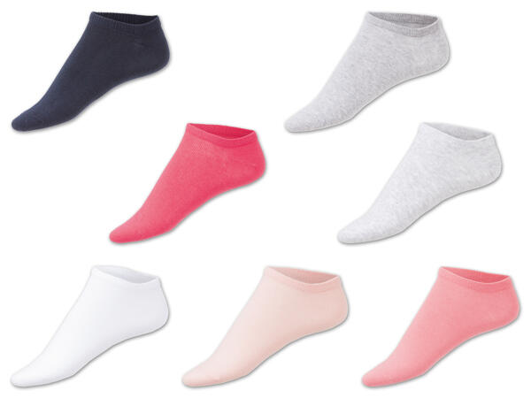 Damen Sneakersocken, 7 Paar