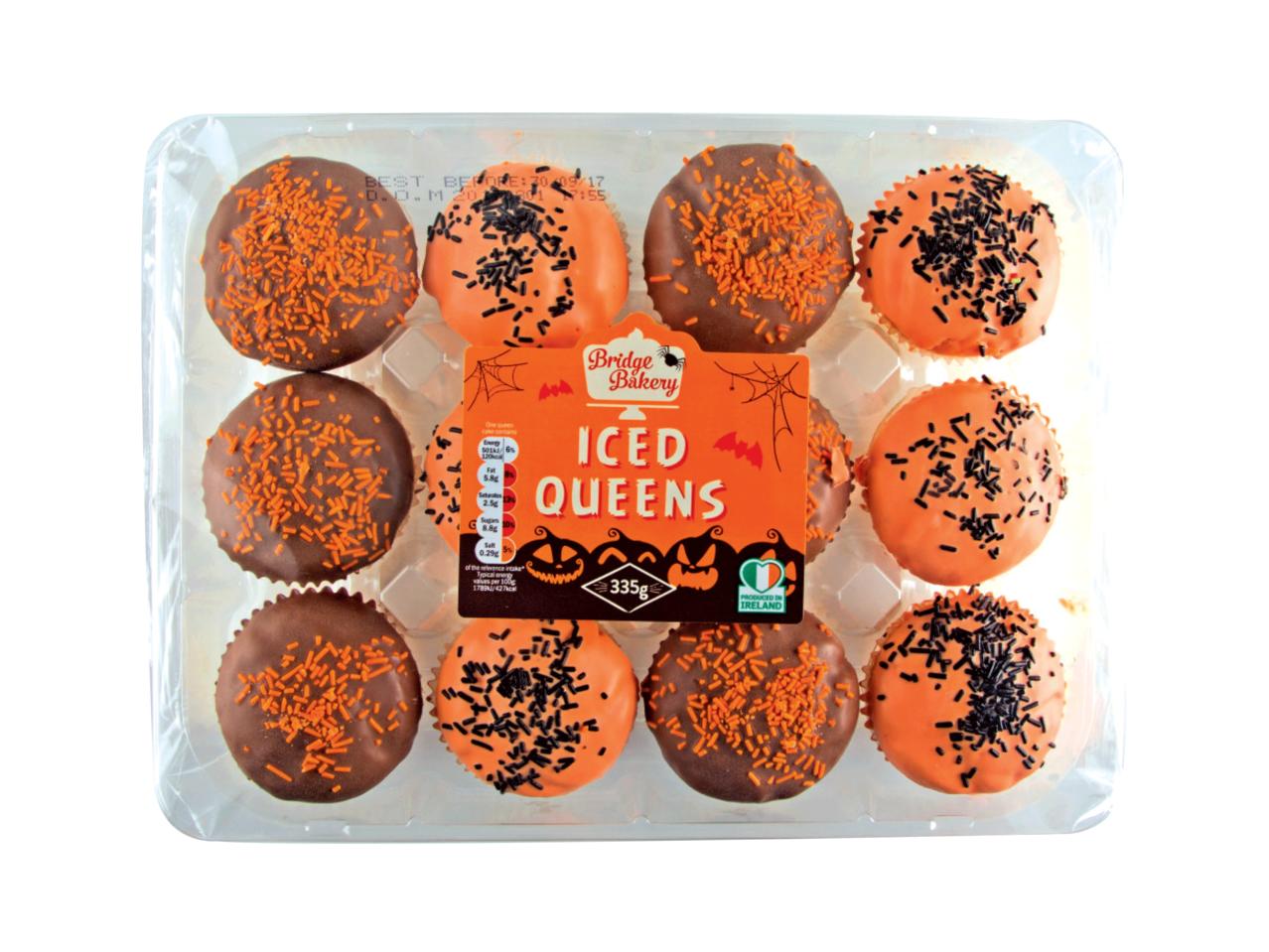 BRIDGE BAKERY Halloween Iced Queen Cakes