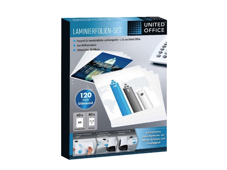 A4 Laminating Pouches, 40 pieces or Laminating Pouch Set A5, 40 pieces + 10x15cm, 80 pieces