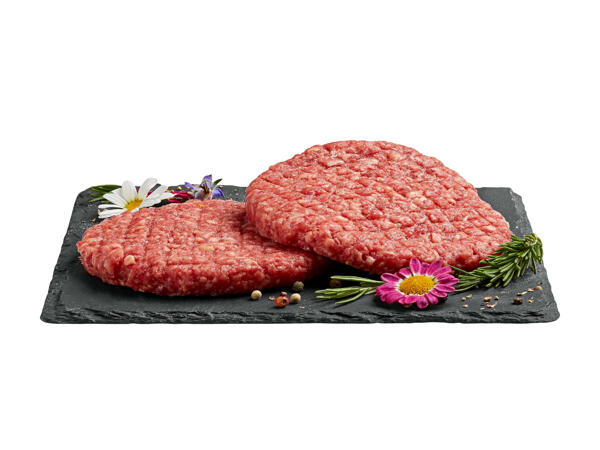 Steak haché de bœuf de pâturage bio
