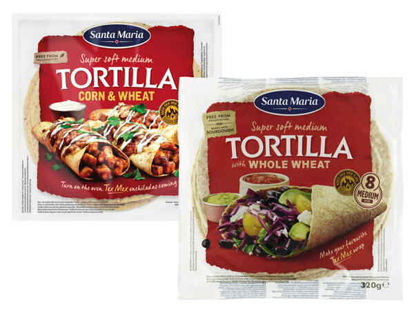 SANTA MARIA Vollkorn oder Mais & Weizen Tortillas