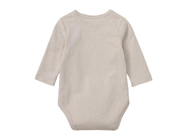 Lupilu Baby Long-Sleeve Bodysuits - 3 Pack Blue