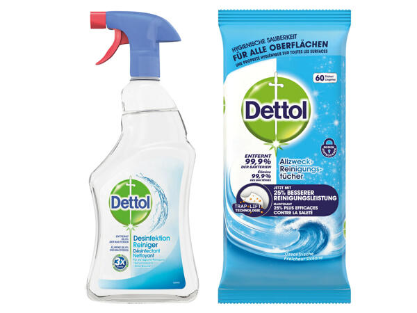 Dettol Allzweckreiniger oder Reinigungstücher